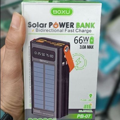 پاوربانک خورشیدی +چراغ قوه 30 هزار بوکسو BOXU
