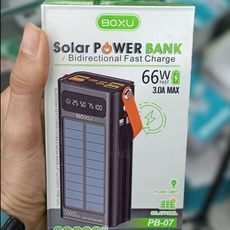 پاوربانک خورشیدی +چراغ قوه 30 هزار بوکسو BOXU