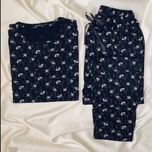 ست تیشرت و شلوار زنانه برند Attractive طرح چتر (نخ پنبه - رنگ مشکی)