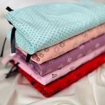 ست تیشرت و شلوار زنانه برند Attractive طرح قلب مشکی (نخ پنبه - صورتی پاستلی)