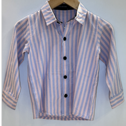 پیراهن راه راه (صورتی آبی)