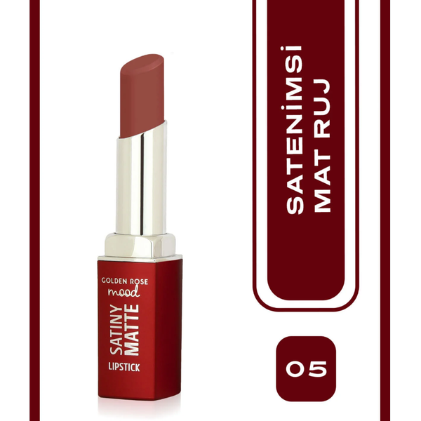 رژلب مات بادوام GOLDEN ROSE مدل satiny matte