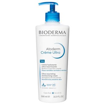 ‎کرم مرطوب کننده صورت و بدن بایودرما مدل اتودرم Bioderma Atoderm Nourishing Cream For Normal And Dry Skins 500ml