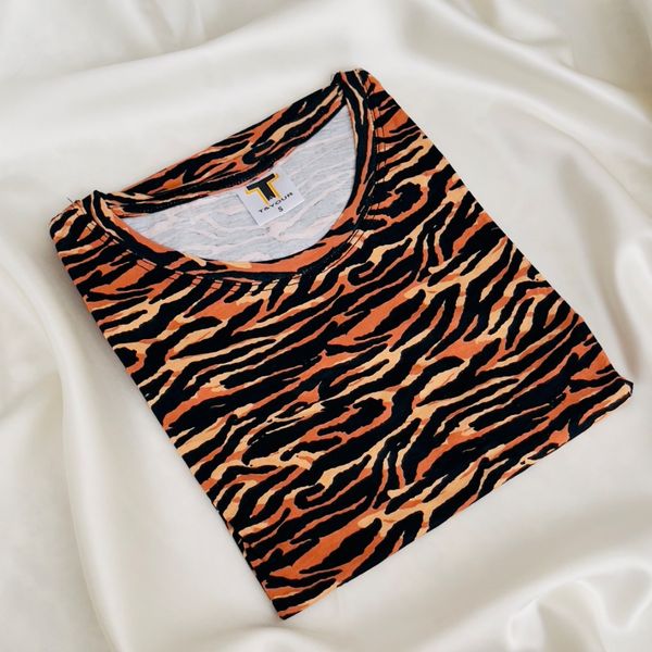 تیشرت نخ پنبه T&Your طرح ببری فانتزی (سایزبندی S, M, L)