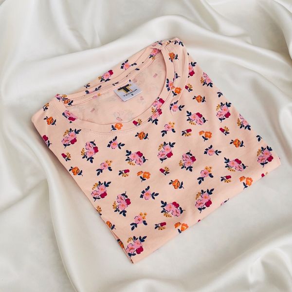 ست تیشرت شلوار راحتی گل گلبهی