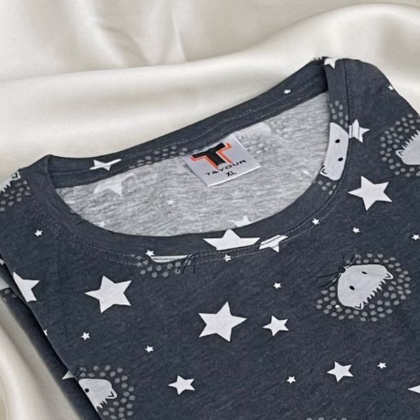 تیشرت نخ پنبه T&Your طرح جوجه‌تیغی (سایزبندی S تا XL)