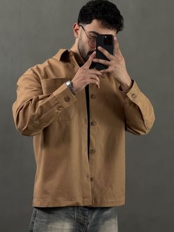 کت کتان 2040 قهوه ای روشن