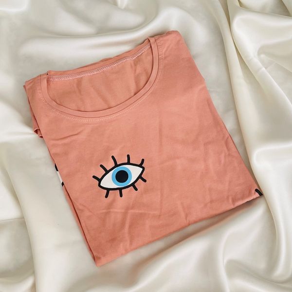 ست تیشرت طرح تک‌چشم و شلوار قرمز جاگر برند پاگانی (مناسب سایز 38 تا 42)