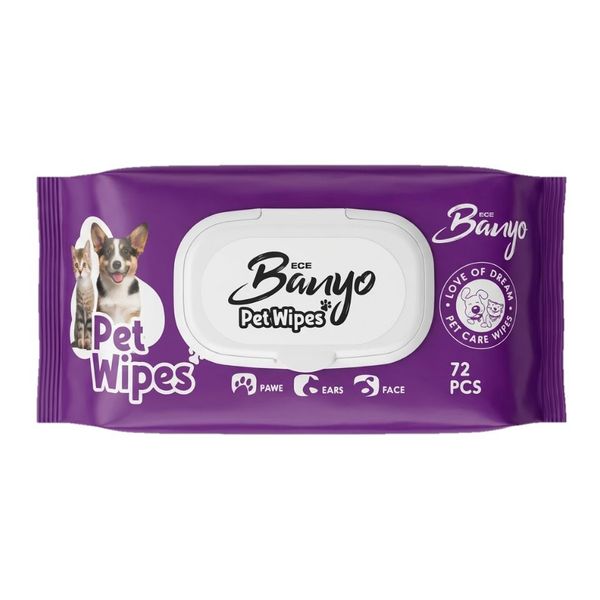 دستمال مرطوب حیوانات خانگی / Banyo pet wipes