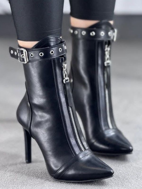 نیم بوت کمربندی وسط زیپ