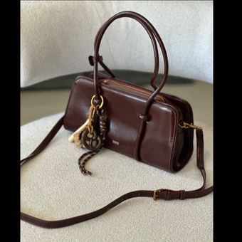 کیف زرشکی چرم