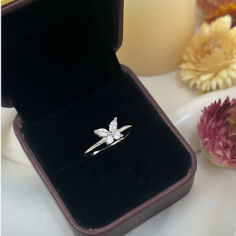 انگشتر پروانه نقره | انگشتر مینیمال نقره