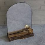 آینه رومیزی پایه چوبی مدل پروانه