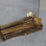 آینه رومیزی پایه چوبی مدل پروانه