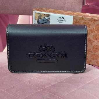 کیف coach مشکی با بند چرمی