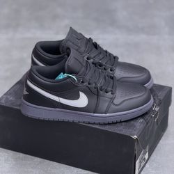 کفش کتونی نایک ایر جردن 1 Low مشکی دودی | Nike Air Jordan 1 Low Dark Smoke Grey