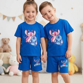 تیشرت شلوارک بچگانه طرح استیچ