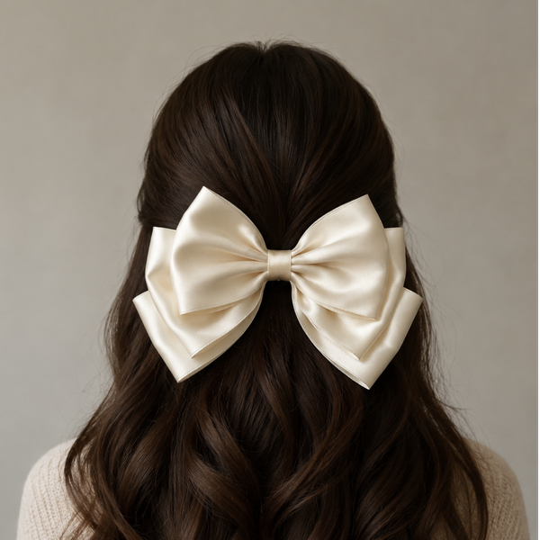 گیره مو زنانه مدل پاپیون ساتن