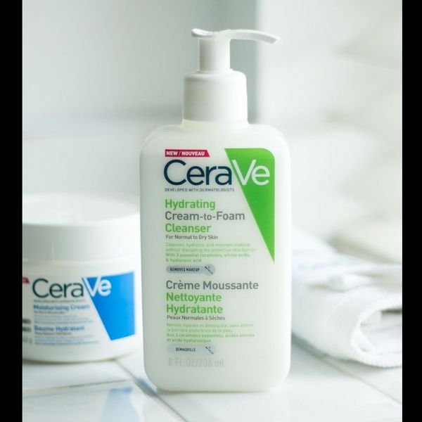 شوینده آبرسان پوست نرمال تا خشک کرم تو فوم سراوی Cerave Hydrating Cream To Foam Cleanser