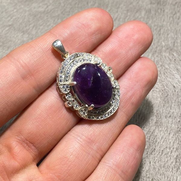 آویز نقره آمیتیست (1)