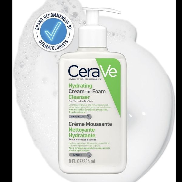 شوینده آبرسان پوست نرمال تا خشک کرم تو فوم سراوی Cerave Hydrating Cream To Foam Cleanser