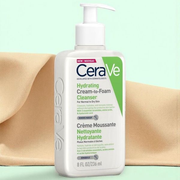 شوینده آبرسان پوست نرمال تا خشک کرم تو فوم سراوی Cerave Hydrating Cream To Foam Cleanser