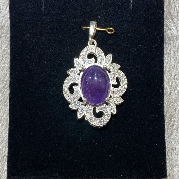 آویز نقره آمیتیست (3)