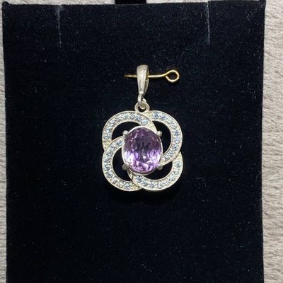 آویز نقره آمیتیست (4)