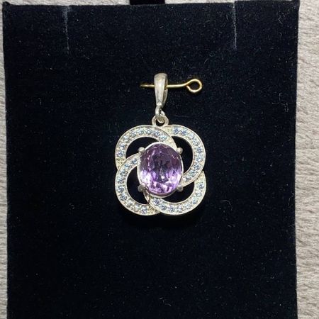 آویز نقره آمیتیست (4)