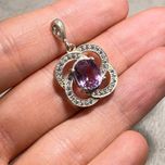 آویز نقره آمیتیست (4)