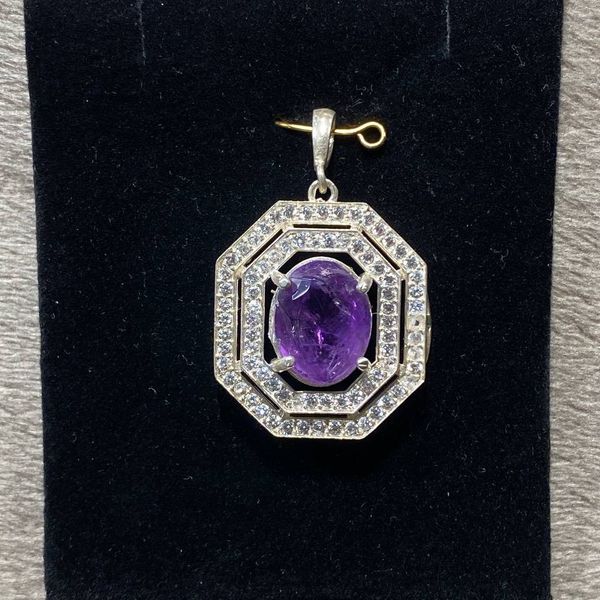 آویز نقره آمیتیست (6)