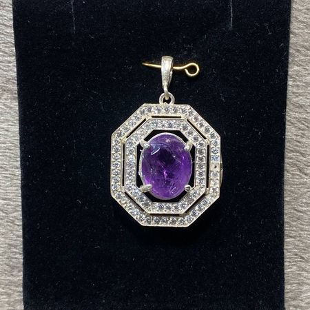 آویز نقره آمیتیست (6)