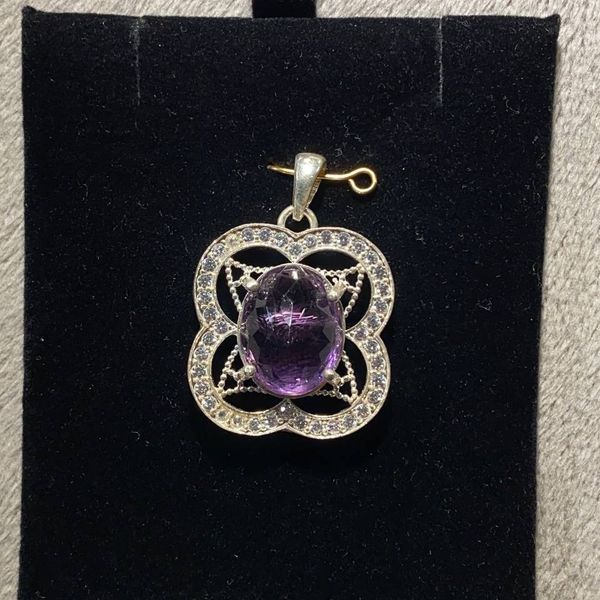 آویز نقره آمیتیست (7)