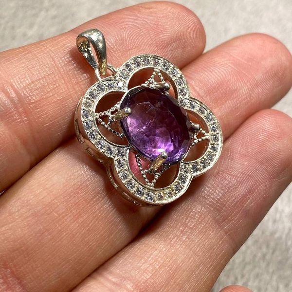 آویز نقره آمیتیست (7)