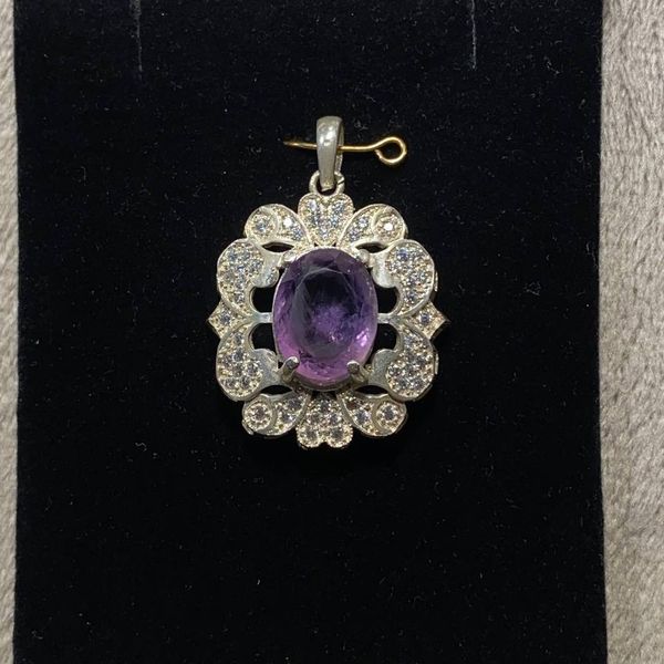 آویز نقره آمیتیست (8)