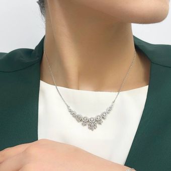 گردنی نقره - گردنی جواهری نقره