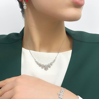 سرویس نقره زنجیری | سرویس زنجیری نقره با آبکاری طلا سفید