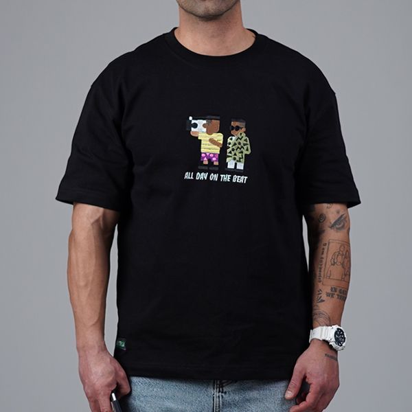 تیشرت گلدوزی ALL DAY ON THE BEAT کد 171210