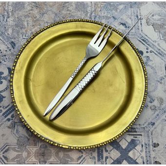 کارد و چنگال سه‌بعدی استیل تیز