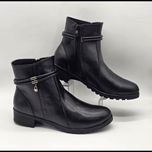 نیم بوت زیپی بندی نگین دار