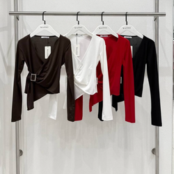 بلوز ریون نخ یقه باز مدل هفت ترک