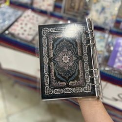 کلاسور شفاف پینترستی طرح فرش بته جقه پارف