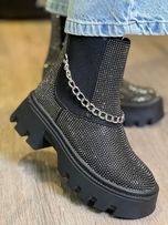 نیم بوت فول نگین زنجیری