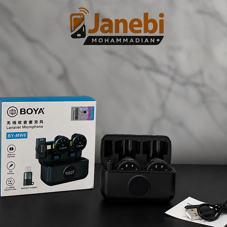 میکروفون یقەای بی سیم برند BOYA مدل BY-MW6