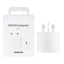 شارژر سه پین SAMSUNG 25W درجه یک TA800 ( فست و PD) سفید DST ( شش ماهه شرکتی)