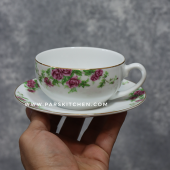 فنجان نعلبکی لته خوری بیدگل زرین