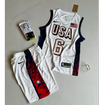 ست بسکتی usa سفید