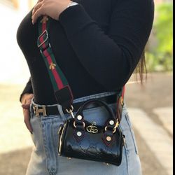 کیف زنانه‌ مینی بگ GUCCI وارداتی ورنی کد 1038