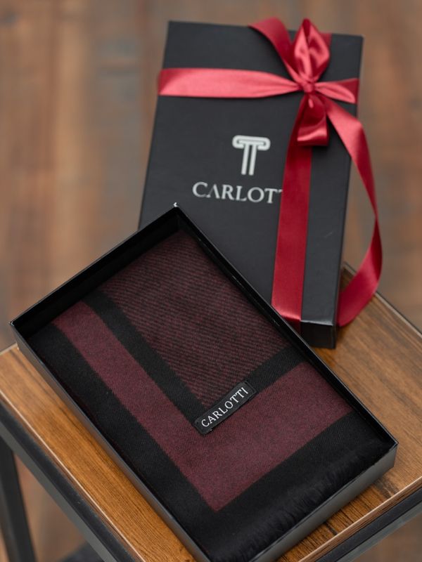 شالگردن موهر زرشکی کارلوتی کد s251