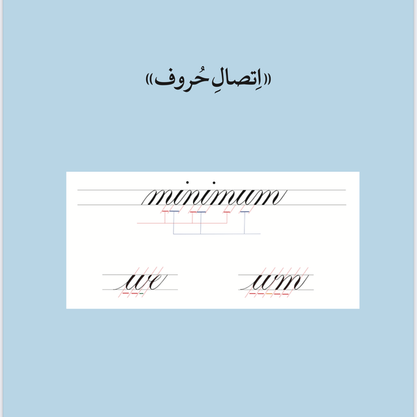 پکیج آموزش خوشنویسی کاپرپلیت - حروف کوچک و اتصالات (مخصوص قلم)–(کتاب + دفتر تمرین)